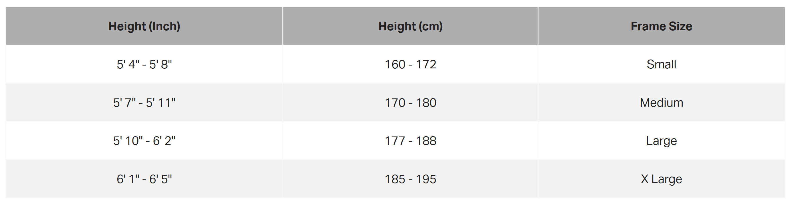 Size Guide