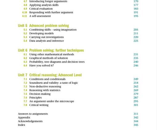 hinking Skills Critical Thinking and Problem Solving appendix