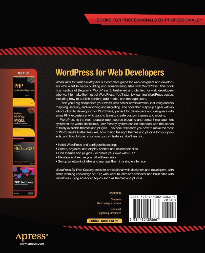 WordPress for Web Developers: An Introduction Web Professionals