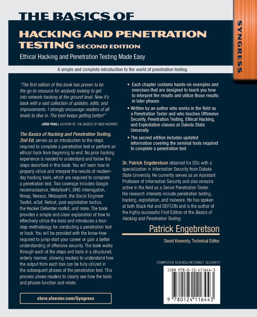 The basics of hacking and penetration testing ethical hacking and