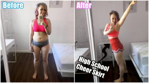 High School Cheer Skirt Before After Weight Loss Slimming