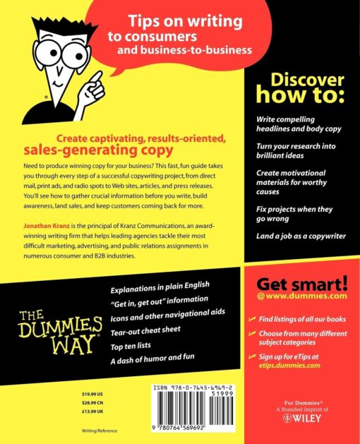 Writing Copy For Dummies Book